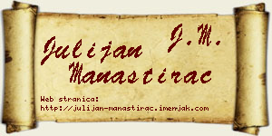 Julijan Manastirac vizit kartica